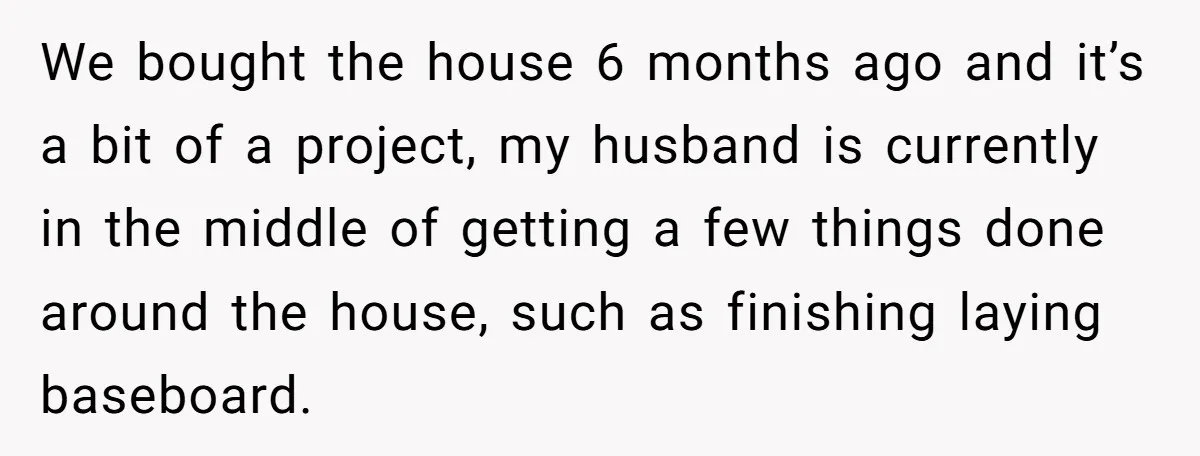 We bought the house 6 months ago and it’s a bit of a project, my husband is currently in the middle of getting a few things done around the house,...