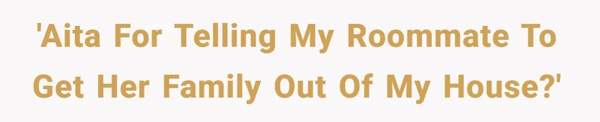 'AITA for telling my roommate to get her family out of my house?'