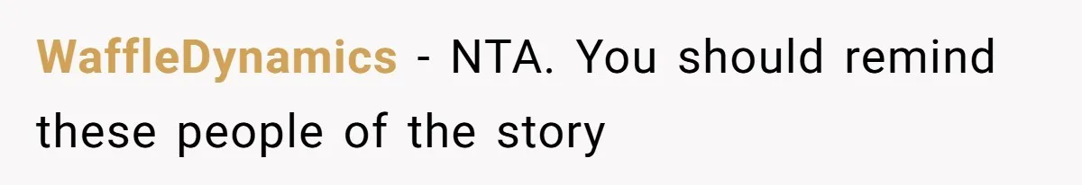 WaffleDynamics − NTA. You should remind these people of the story