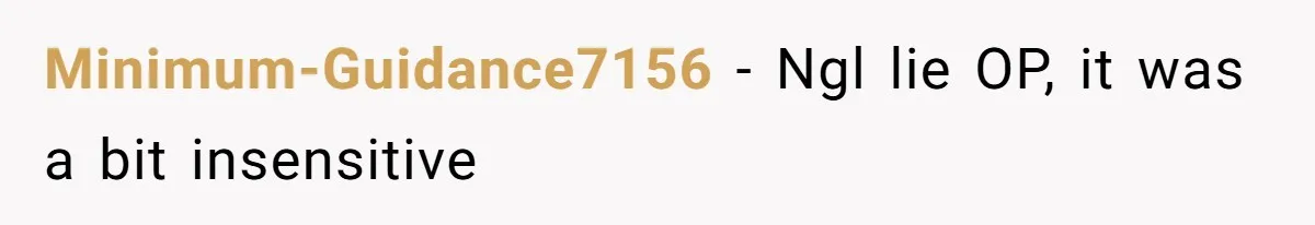 Minimum-Guidance7156 − Ngl lie OP, it was a bit insensitive