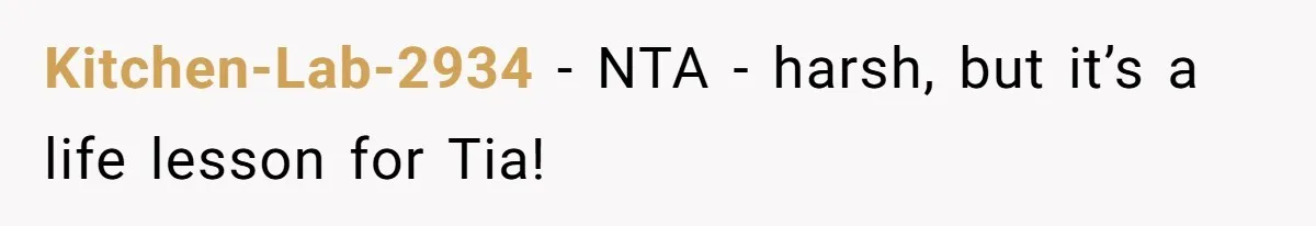 Kitchen-Lab-2934 − NTA - harsh, but it’s a life lesson for Tia!