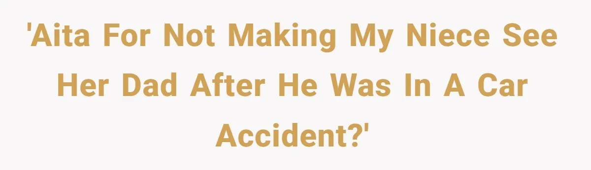 'AITA For Not Making My Niece See Her Dad After He Was In A Car Accident?'