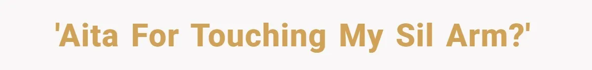 'AITA for touching my SIL arm?'