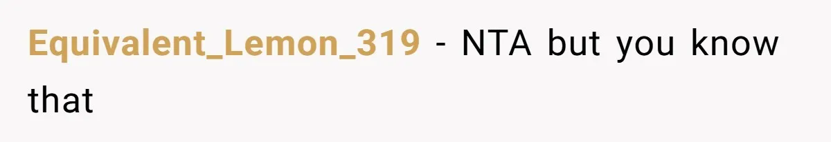 Equivalent_Lemon_319 − NTA but you know that