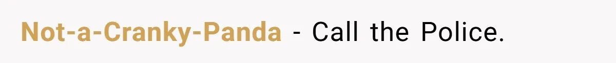 Not-a-Cranky-Panda − Call the Police.