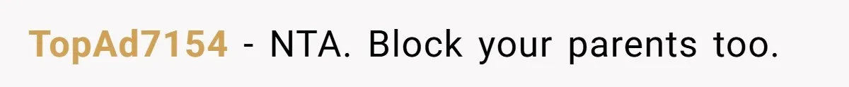 TopAd7154 − NTA. Block your parents too.