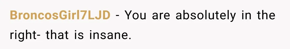 BroncosGirl7LJD − You are absolutely in the right- that is insane.