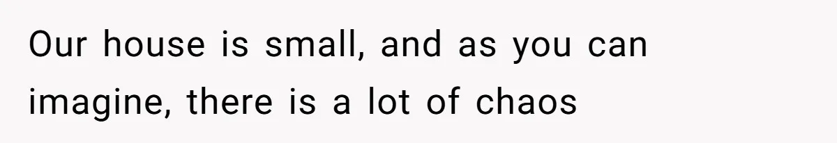 Our house is small, and as you can imagine, there is a lot of chaos