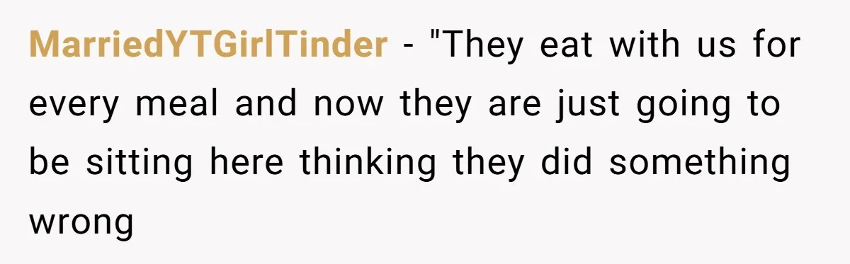 MarriedYTGirlTinder − "They eat with us for every meal and now they are just going to be sitting here thinking they did something wrong