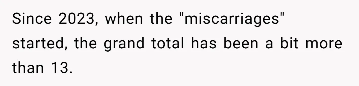 Since 2023, when the "miscarriages" started, the grand total has been a bit more than 13.