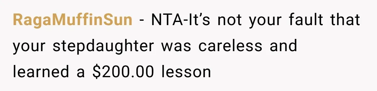 RagaMuffinSun − NTA-It’s not your fault that your stepdaughter was careless and learned a $200.00 lesson