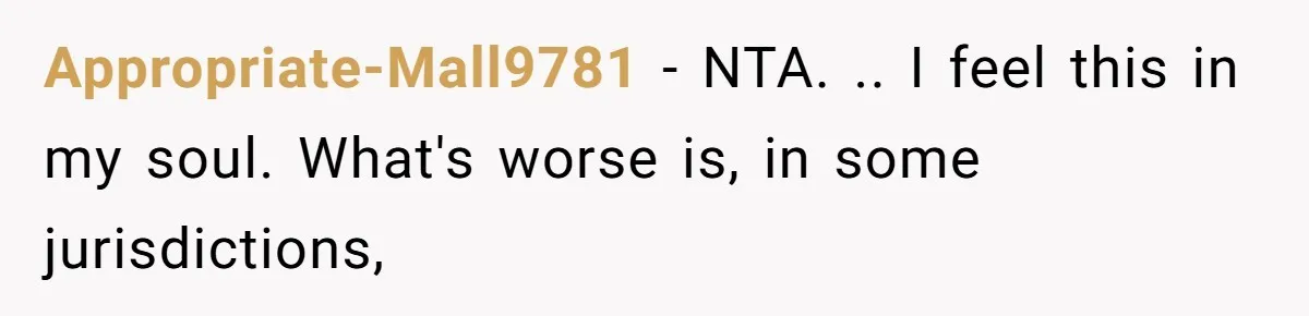 Appropriate-Mall9781 − NTA. .. I feel this in my soul. What's worse is, in some jurisdictions,