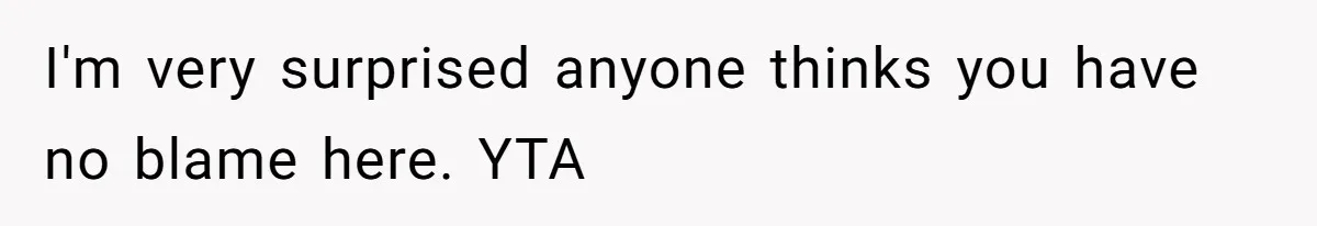 I'm very surprised anyone thinks you have no blame here. YTA