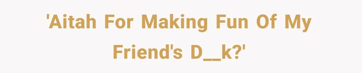 'AITAH for making fun of my friend's d__k?'