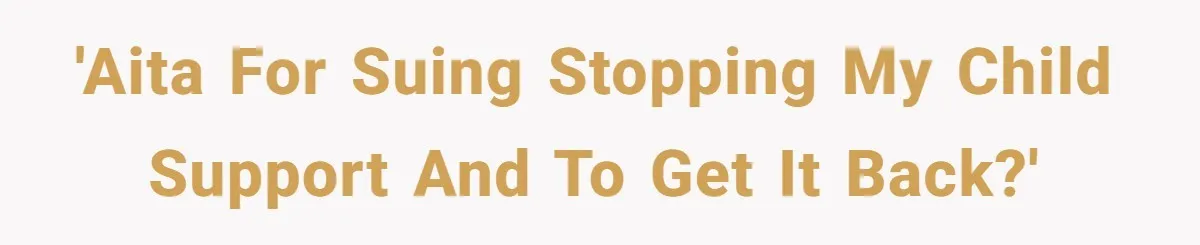 'AITA for suing stopping my child support and to get it back?'