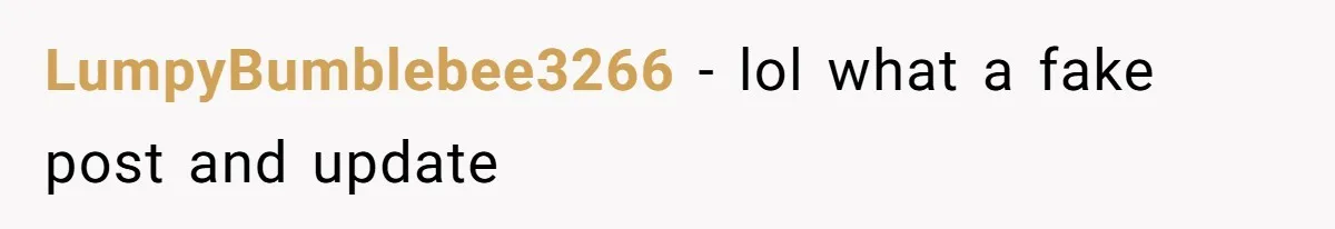LumpyBumblebee3266 − lol what a fake post and update