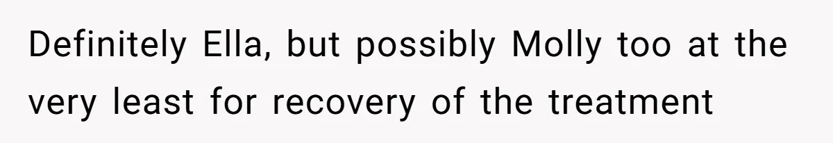 Definitely Ella, but possibly Molly too at the very least for recovery of the treatment