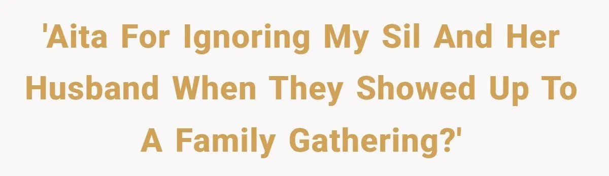 'AITA for ignoring my SIL and her husband when they showed up to a family gathering?'