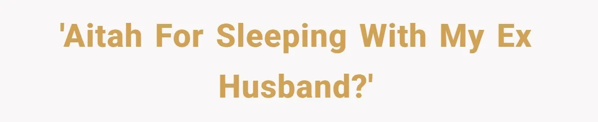 'AITAH for sleeping with my ex husband?'