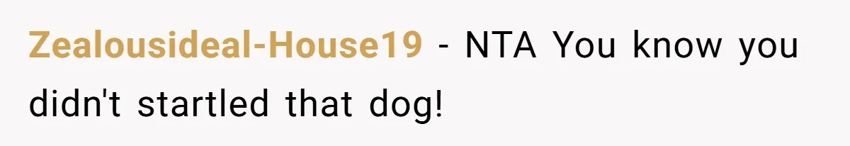 Zealousideal-House19 − NTA You know you didn't startled that dog!