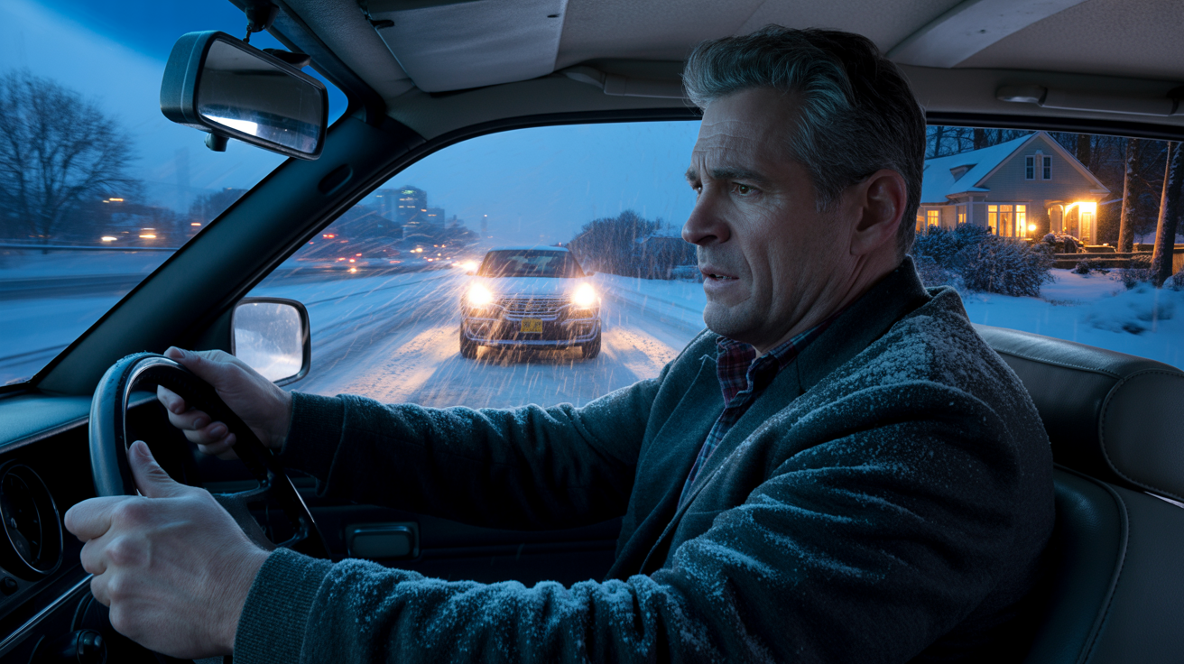 Man Drives Home In Blizzard Instead Of Staying With Young Female Worker, Wife Bursts Out Laughing