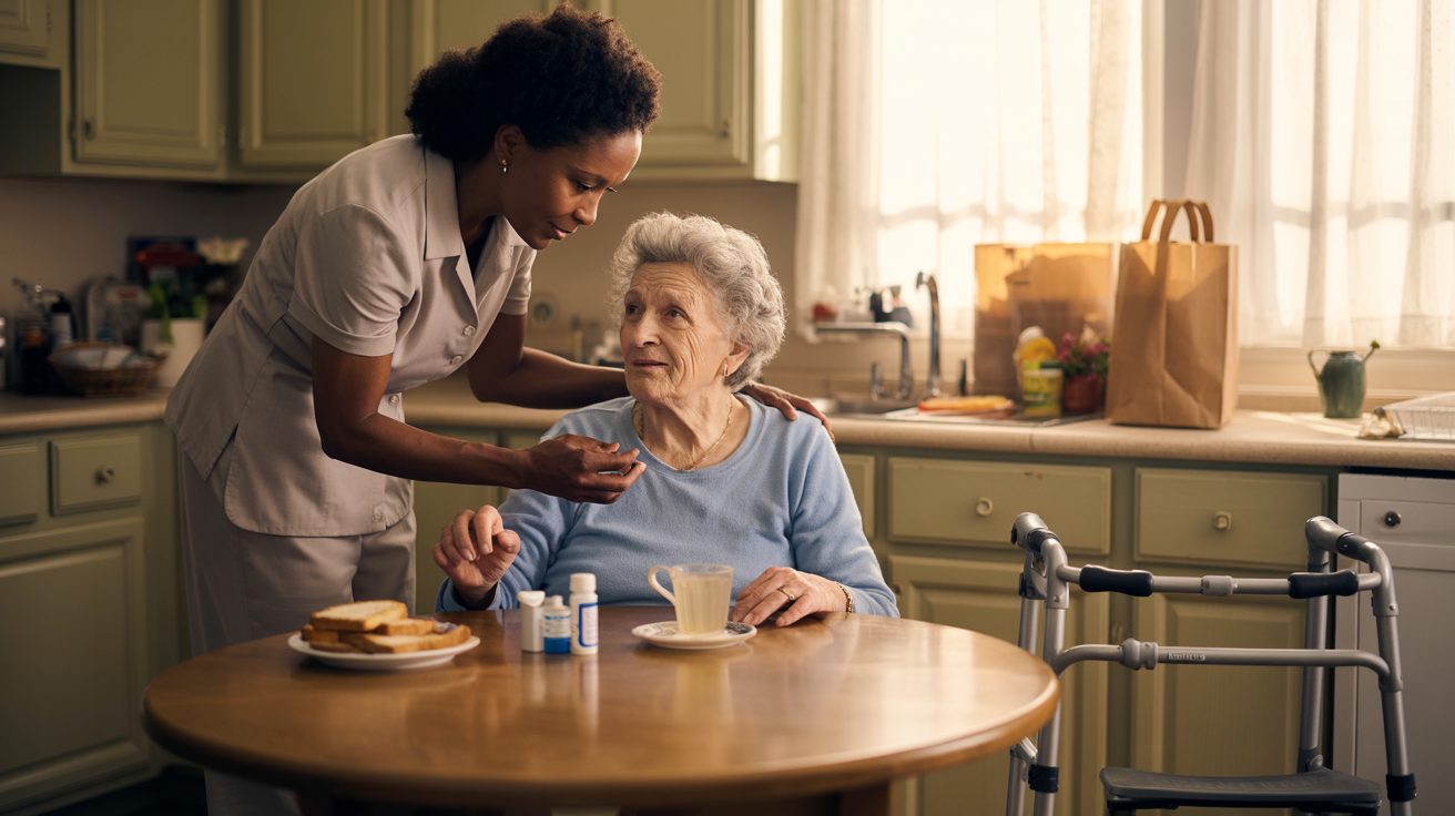 Compassionate Neighbor Devotes Time To Helping Frail Elderly Woman, Until Her Son Says No Due To Her Skin