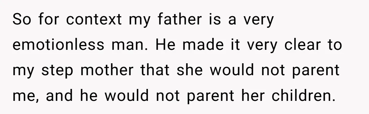 Grieving Son Uncovers A Financial Betrayal After His Late Father Leaves A Secret Will So for context my father is a very emotionless man. He made it very clear to my step mother that she would not parent me, and he would not parent...