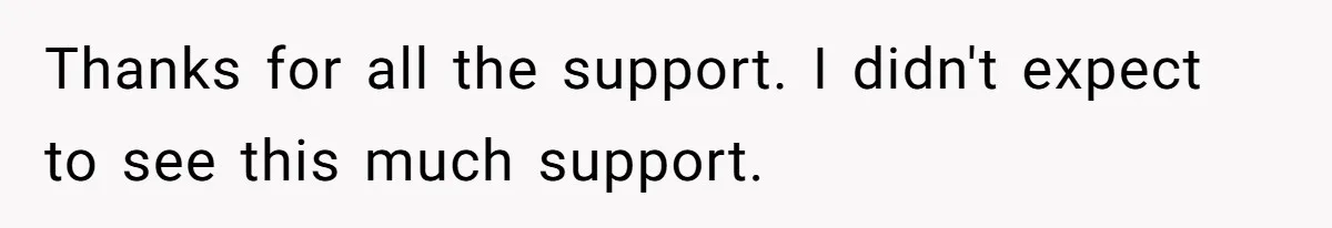 Thanks for all the support. I didn't expect to see this much support.