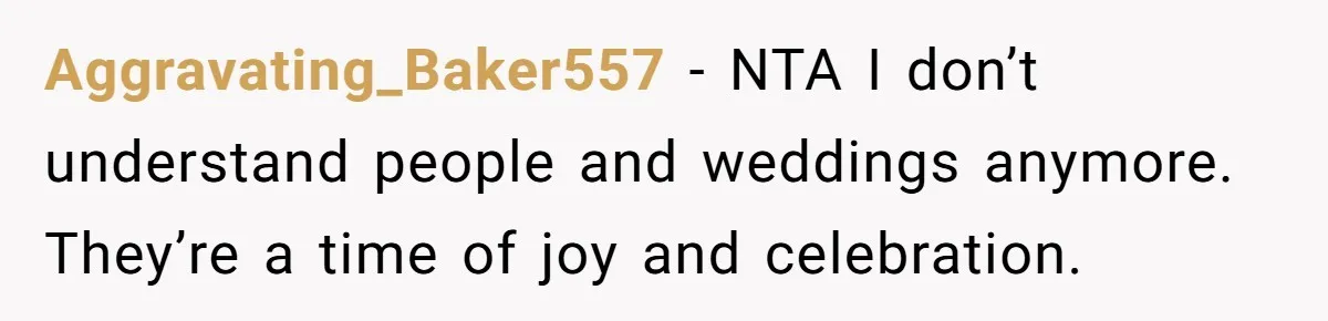 Couple Exposes Brother-In-Law’s “Secret Pregnancy Ban” Demand, Family Turns Against Him Aggravating_Baker557 − NTA I don’t understand people and weddings anymore. They’re a time of joy and celebration.