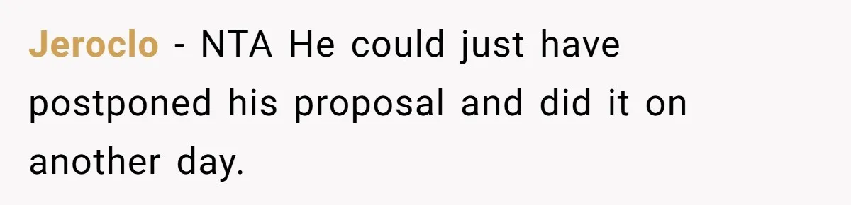 Jeroclo − NTA He could just have postponed his proposal and did it on another day.