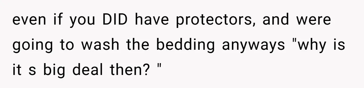 She Asked Overnight Guests to Put Their Kids in Pull-Ups, and the Parents Took Offense even if you DID have protectors, and were going to wash the bedding anyways "why is it s big deal then? "