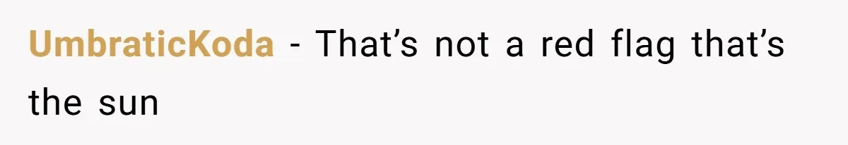 UmbraticKoda − That’s not a red flag that’s the sun