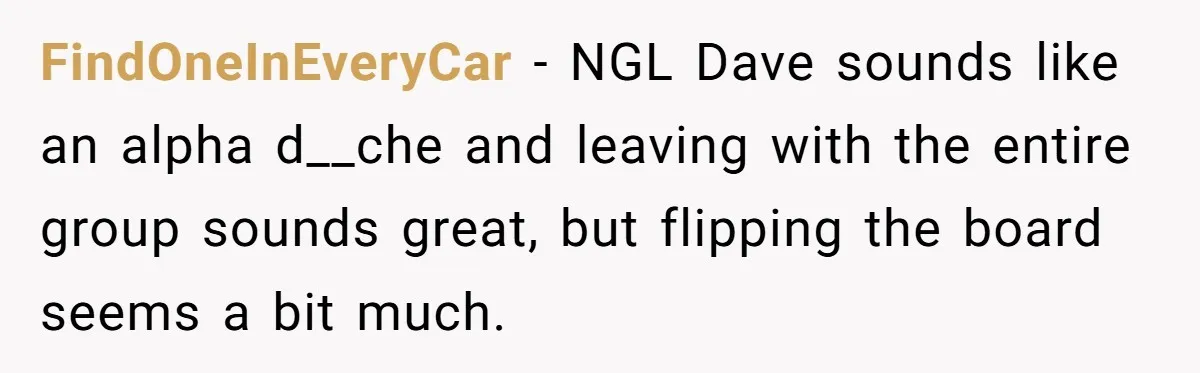 He Flipped the Entire Board Game After the Host Started Inventing Rules Mid-Match FindOneInEveryCar − NGL Dave sounds like an alpha d__che and leaving with the entire group sounds great, but flipping the board seems a bit much.
