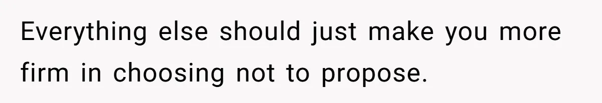 Girlfriend Finds Ring In Drawer, Thinks It’s For Her, Demands Proposal Or Threatens Breakup Everything else should just make you more firm in choosing not to propose.