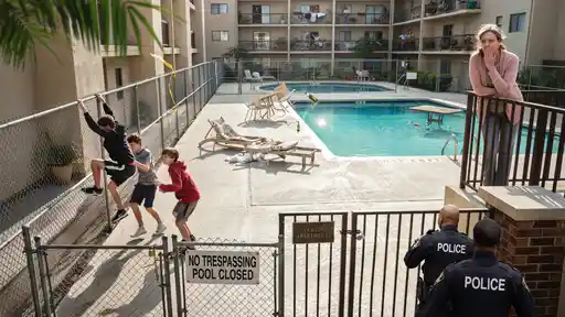 Apartment Residents Lost Their Pool After a Group of Trespassing Teens Turned It Into a Target for Vandalism