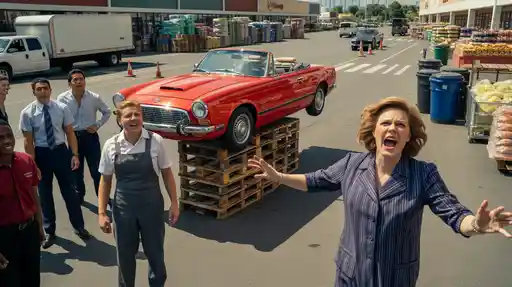 She Kept Parking in the Store’s Loading Bay. Then Employees Left Her Convertible Sitting on a Stack of Pallets.