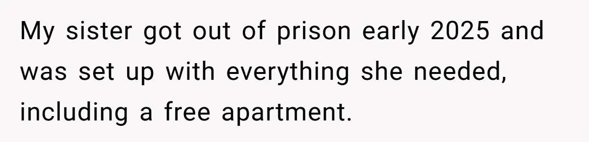 Her Sister Wanted Updates About the Daughter She Abandoned, but One Aunt Refused to Betray the Child’s Trust My sister got out of prison early 2025 and was set up with everything she needed, including a free apartment.
