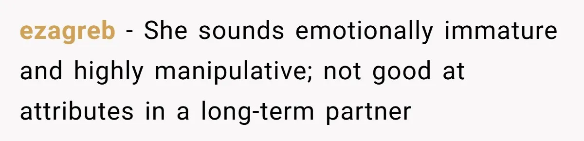 She Ended Their Engagement Over Text, Then Lashed Out When He Calmly Accepted It ezagreb − She sounds emotionally immature and highly manipulative; not good at attributes in a long-term partner