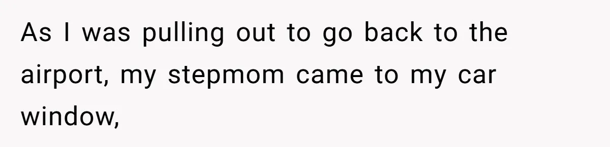 Woman Spent $1000 To Be Her Pregnant Sister’s Bridesmaid — Got Ignored And Humiliated The Entire Day As I was pulling out to go back to the airport, my stepmom came to my car window,