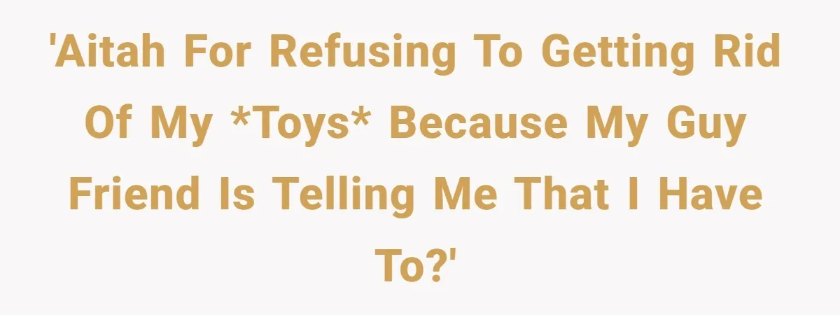 'AITAH for refusing to getting rid of my *toys* because my guy friend is telling me that I have to?'