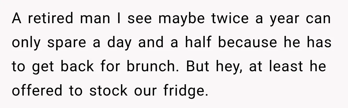 His Father’s Accidental Voice Message Confirmed What He’d Suspected for 30 Years A retired man I see maybe twice a year can only spare a day and a half because he has to get back for brunch. But hey, at least he...