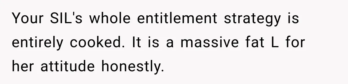 They Called Him Selfish for Protecting His Car, but He Felt He Had Good Reason to Say No Your SIL's whole entitlement strategy is entirely cooked. It is a massive fat L for her attitude honestly.