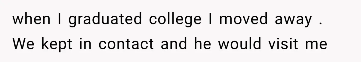 26-Year-Old Fiancée Suffocated By 50-Year-Old Partner’s Pathological, Gift-Wrapped Obsession when I graduated college I moved away . We kept in contact and he would visit me