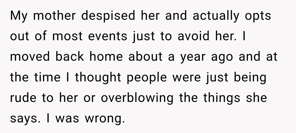 Sister-In-Law Insults A Toddler’s Weight, Mom Fires Back With A Brutal Dose Of Her Own Medicine My mother despised her and actually opts out of most events just to avoid her. I moved back home about a year ago and at the time I thought people...