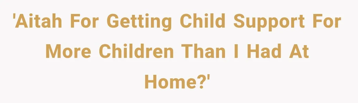 'AITAH for getting child support for more children than I had at home?'