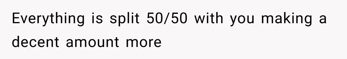 Everything is split 50/50 with you making a decent amount more