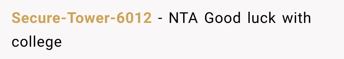 Secure-Tower-6012 − NTA Good luck with college