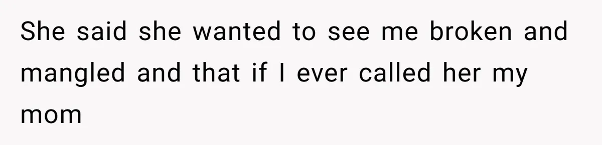 The Maternal Mirage: Inside The Twisted Mind Of A Bio-Mother Who Threatens To "End" Her Child For Existing She said she wanted to see me broken and mangled and that if I ever called her my mom