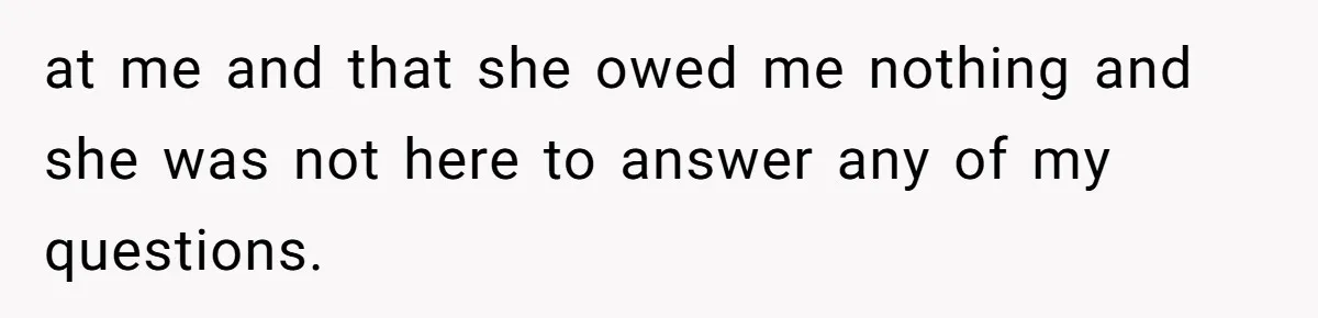 The Maternal Mirage: Inside The Twisted Mind Of A Bio-Mother Who Threatens To "End" Her Child For Existing at me and that she owed me nothing and she was not here to answer any of my questions.