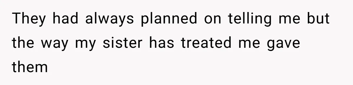 The Maternal Mirage: Inside The Twisted Mind Of A Bio-Mother Who Threatens To "End" Her Child For Existing They had always planned on telling me but the way my sister has treated me gave them